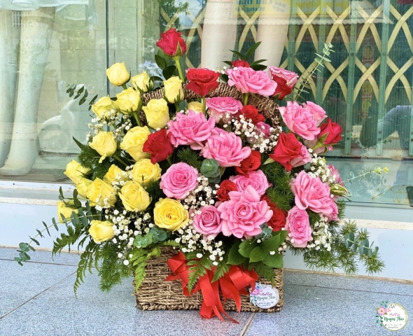 Giỏ Hoa Chúc Mừng  0037
